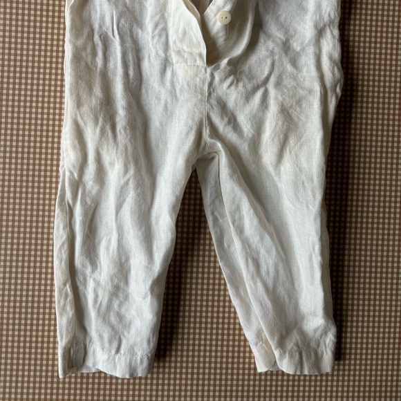 OFFON toddler natural linen jumpsuit romper. Size 2-3 - Picture 9 of 15